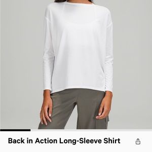 Lululemon back in action long sleeve shirt